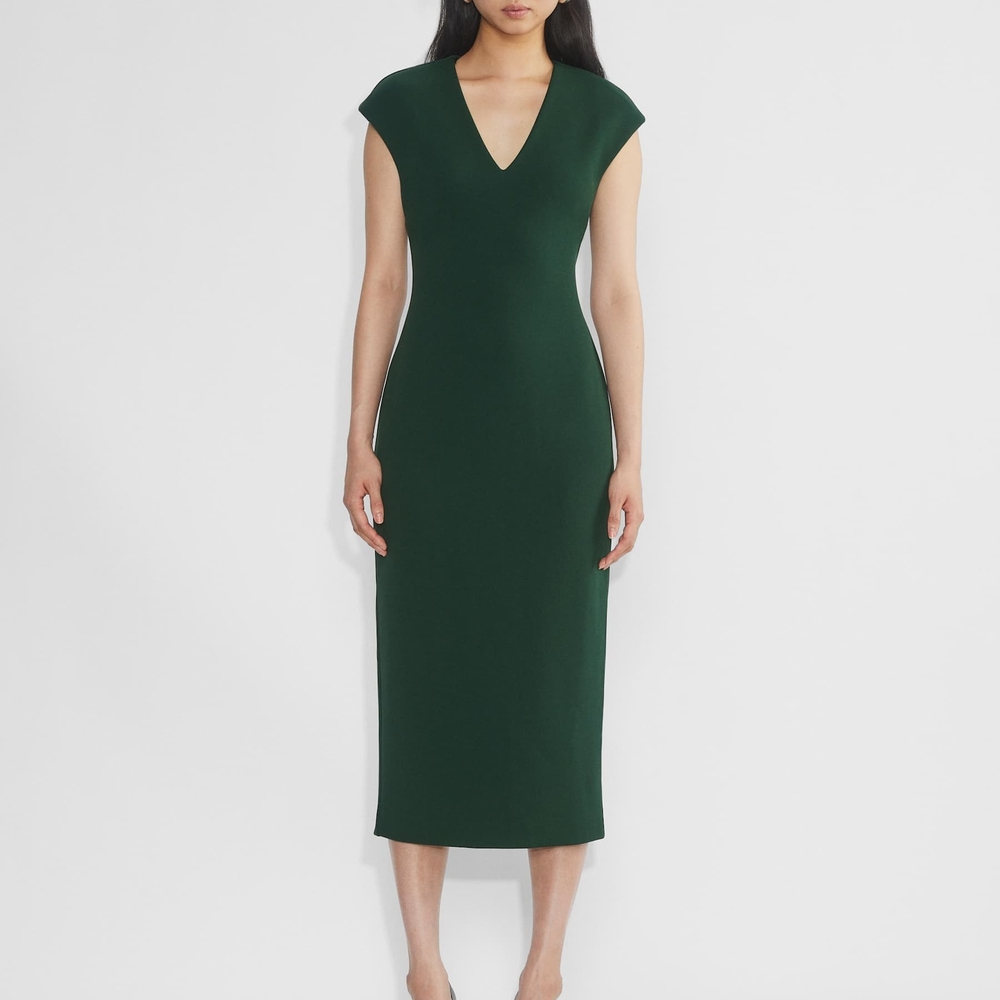 Babaton Deep Green Midi Dress